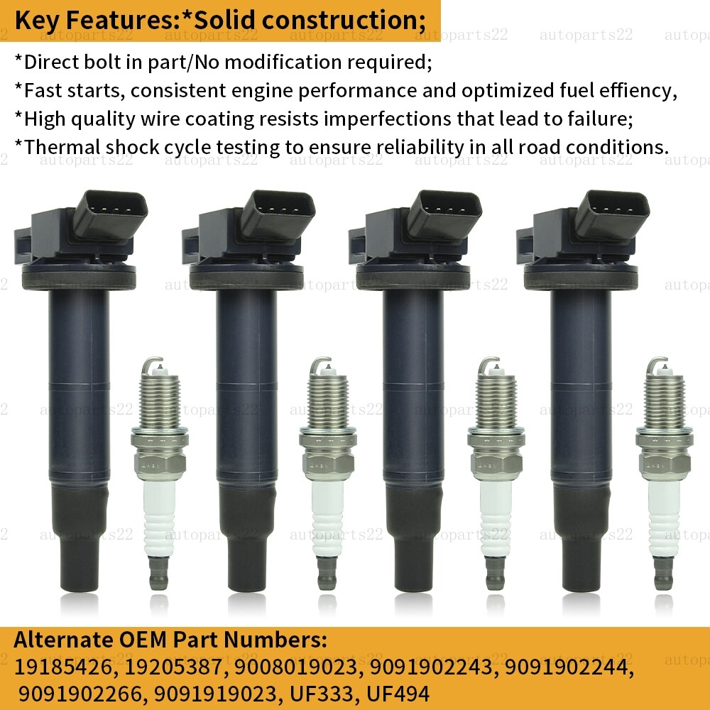 & 4x Iridium Spark Plug For 2002-11 Toyota Camry 2.4l