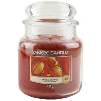 Yankee Candle Duftkerze Spiced Orange im Glas Jar 411 g Housewarmer