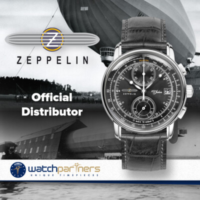 Pre-owned Zeppelin Series 100 Years (jahre) Quartz Watch 42mm Case Anthracite Dial 8670-2