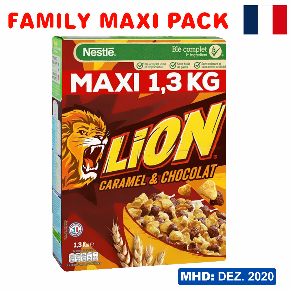 Nestlé Lion Karamell und Schokolade im Mega Format 1,3Kg - Zerealien