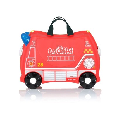 Trunki Kinderkoffer Feuerwehrauto Frank – Ride-On Koffer für Kinder - Wie neu