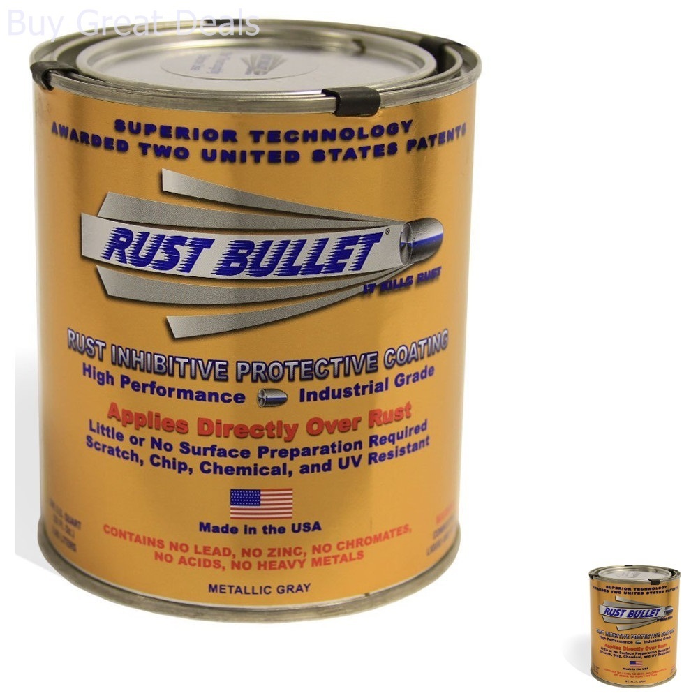 Rust Bullet Standard Industrial Inhibitor Paint 1 Quart Metal Can