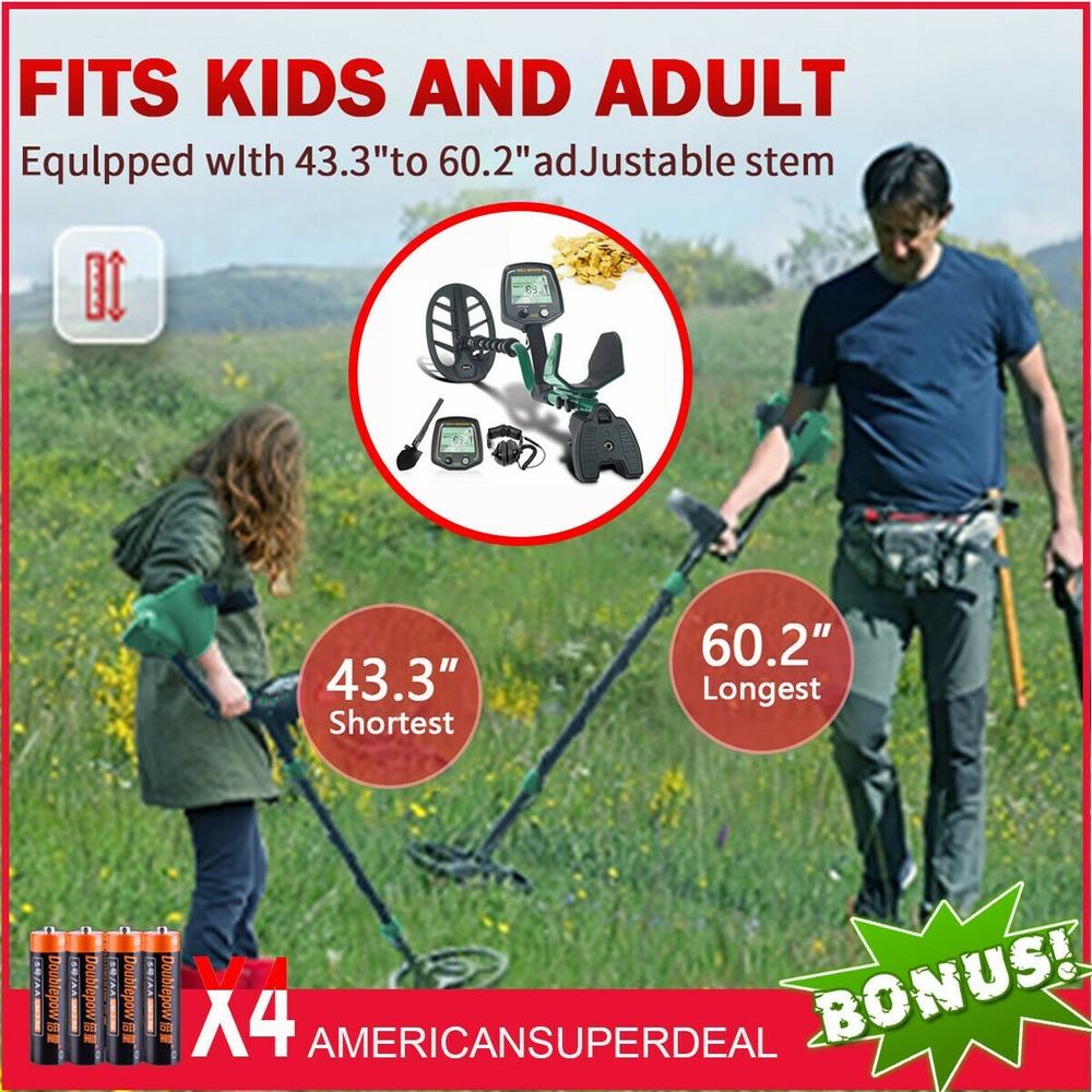 Detector De Metales Oro y Plata Waterproof LCD Display Deep Ground Gold Finder