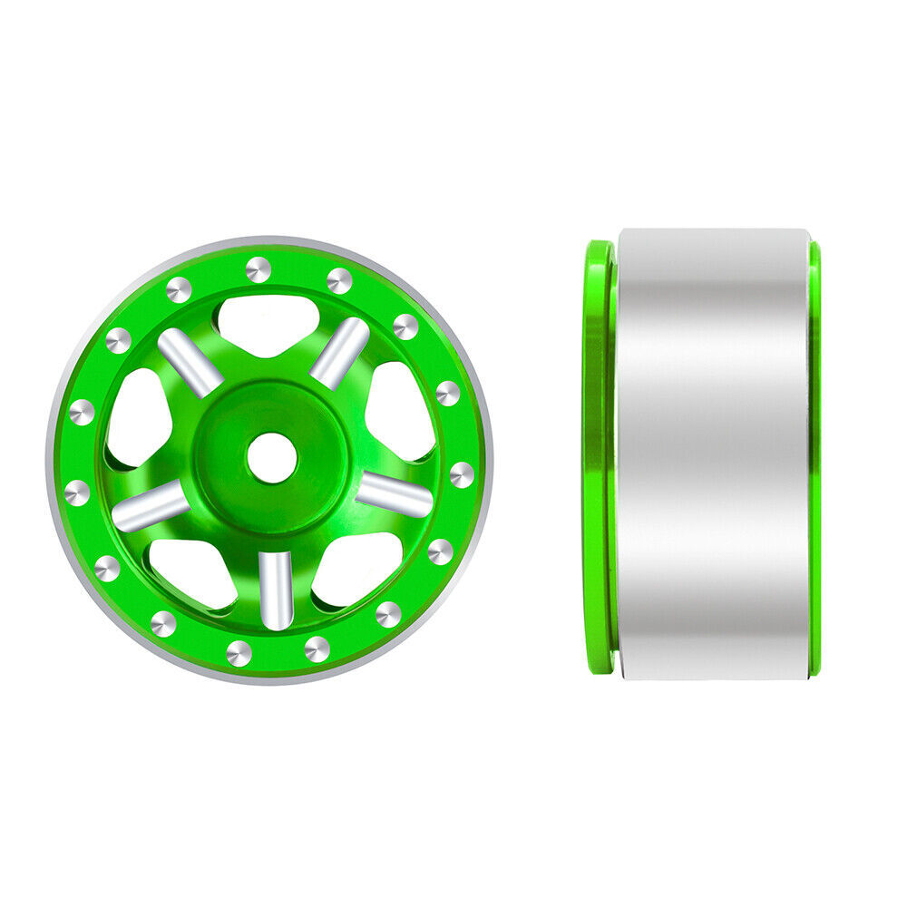 4PCS 1'' Beadlock Mini Crawler Wheel Rims for 1/24 RC Crawler Car Axial SCX24 RC