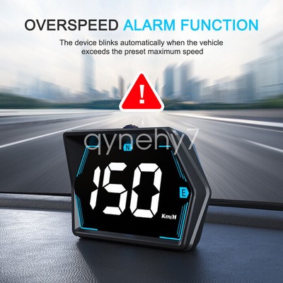 Digital Speedometer GPS BeiDou Car HUD Head Up Display Overspeed Alarm Universal