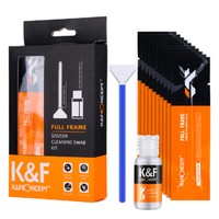 K&F Concept Sensor Reinigung Vollformat 10x 24mm Swabs + 20ml Sensor Reiniger