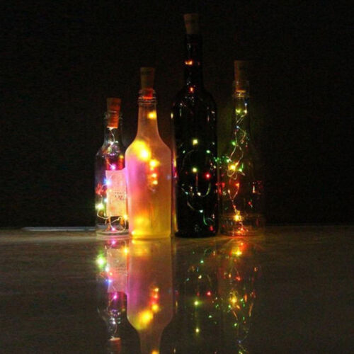 Warm Wine Bottle Cork Shape Light 20//30//50 LED Night Fairy String Lights Lamp A#