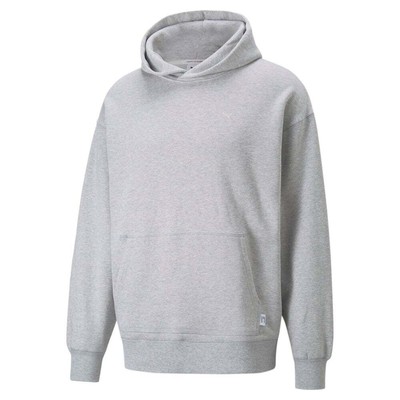 

Puma Mmq Двухслойный пуловер с капюшоном Мужская серая повседневная верхняя одежда 53593304, Grey