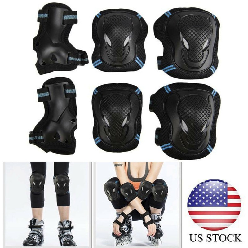 BMX Bike Knee Pads and Elbow Pads with Wrist Guards Protecti