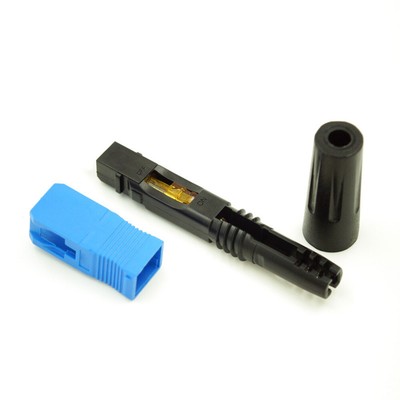 50pcs Optic Fiber Quick Cold Connector FTTH SC UPC Single Mode Fast Connector