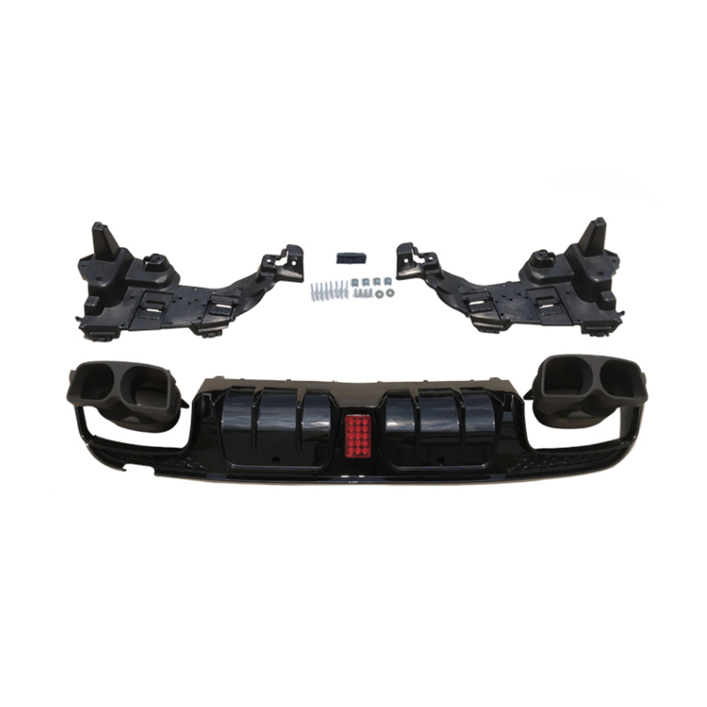 Glossy Black Rear Diffuser W/Exhaust Tips For Benz W205 C300 C43 C63AMG