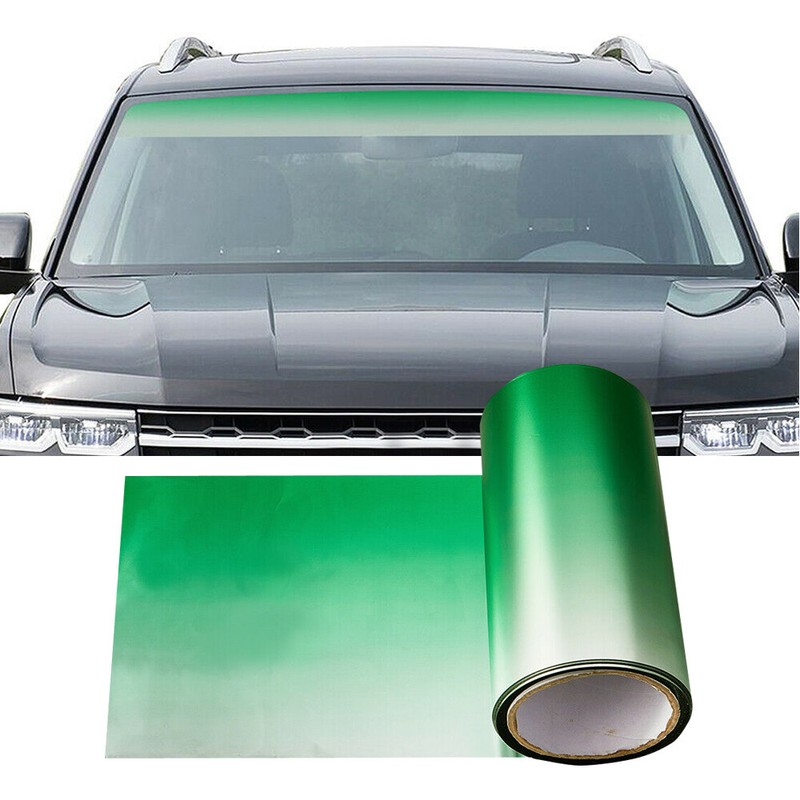20CMx150CM Green Sun Visor Strip Tint Film Car SUV Windshield UV Shade