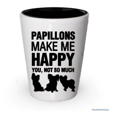 Papillons Make Me Happy- Funny Shot Glasses (6)