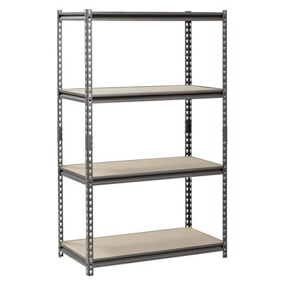 Muscle Rack Storage Shelving 36''W Boltless Steel Garage Unit Silver +Dark Gray