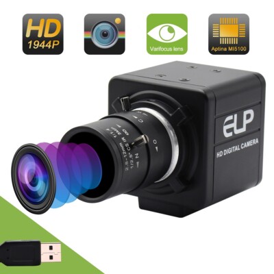 HD 5MP Video Camera CMOS Aptina MI5100 Webcam No Driver 2.8-12mm Varifocal Lens