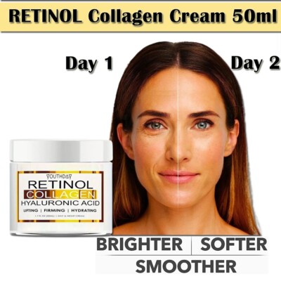 Hyaluronic & Retinol Anti Aging Day Cream - Rejuvenating & Hydrating | 1.7 oz