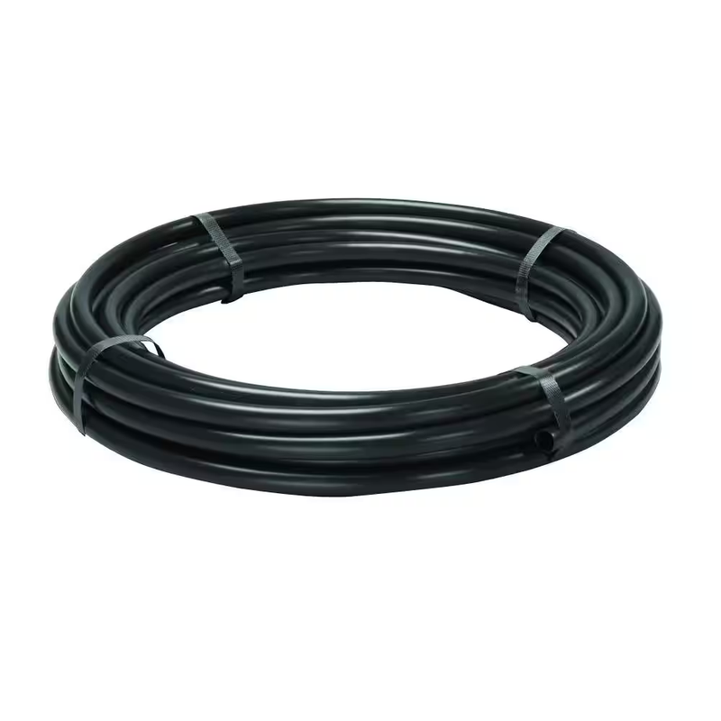 Drip Irrigation Tubing 1/2 in 50 Ft Black Distribution Hose 70 PSI UV Resistant