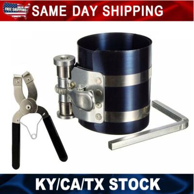 2pc New Ratchet Style Piston Ring Compressor and Piston Ring Installer Pliers US