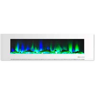 19.8" X 72" X 4.7" Adjustable Flame Brightness White