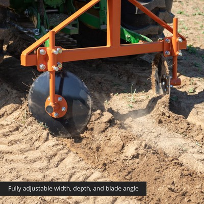 Titan Attachments Orange 48" Adjustable Disc Bedder, Category 1, 3 Point QH1