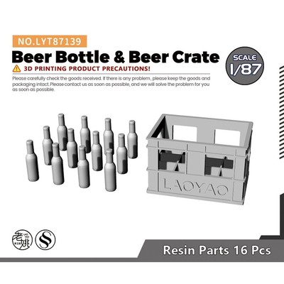 Yao's Studio LYT87139 1/87 Scene Model Beer Bottle & Beer Crate