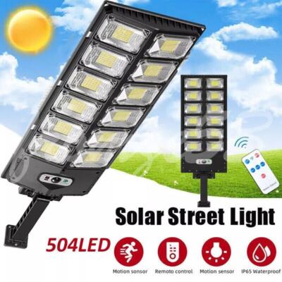 Commercial 1000000LM LED Outdoor Dusk to Dawn Solar Street Light Road Area Lamp