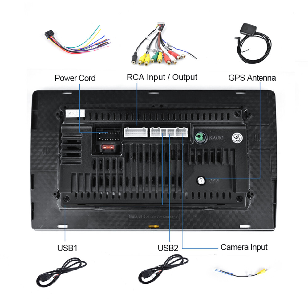 2+32GB 9" Android 13 Double 2Din Car Stereo Carplay GPS Navi WiFi BT RDS Radio