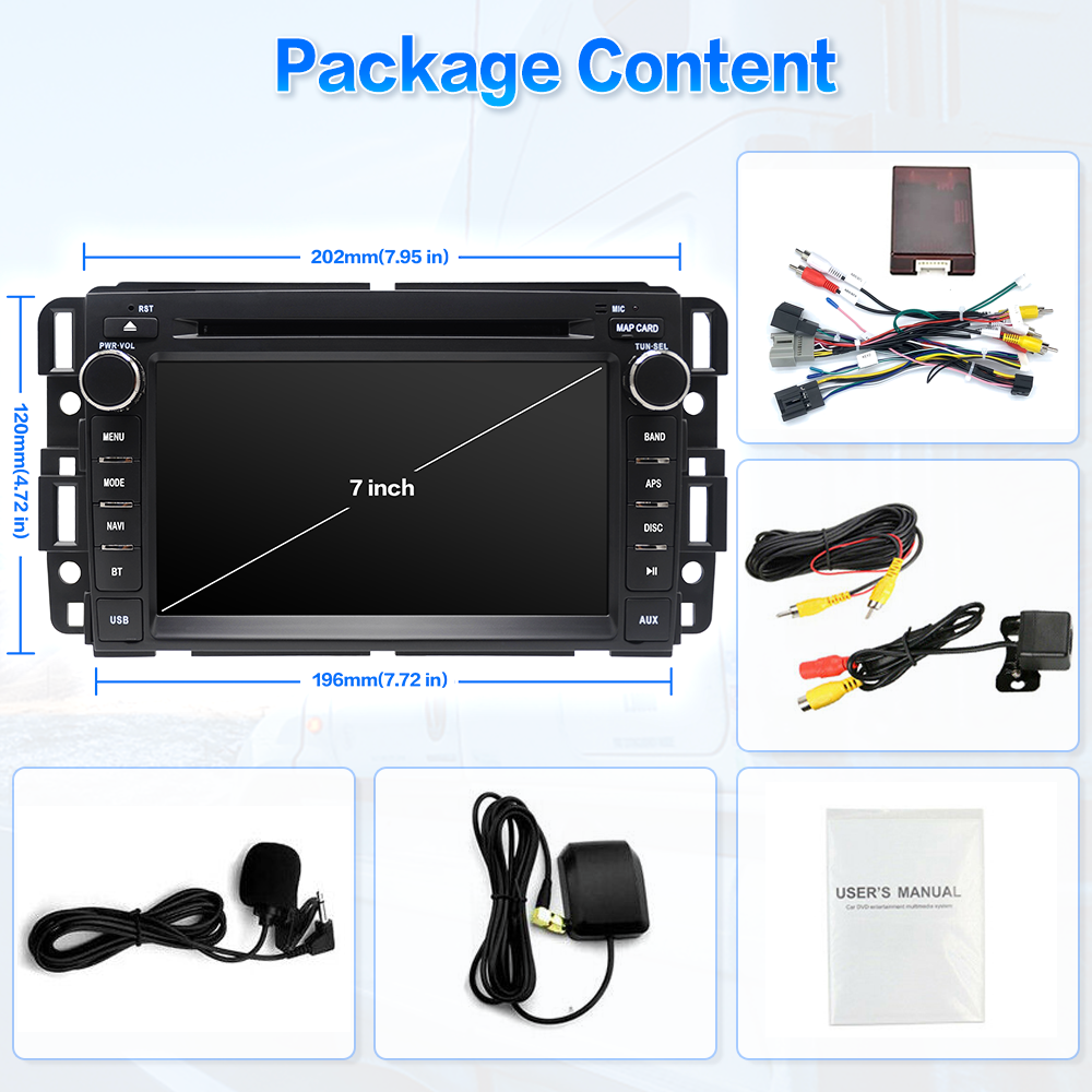 Car Radio Stereo DVD Player GPS For GMC Chevy Tahoe Yukon Silverado Traverse