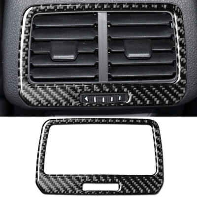 For VW Golf 7 GTI MK7 2014-19 Carbon Fiber Rear Seat Air Vent Frame Sticker Trim