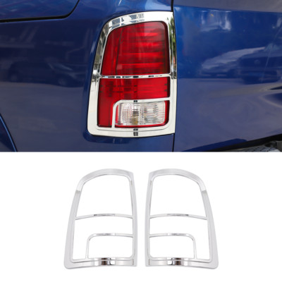 2PCS High Gloss Chrome Tail Light Lamp Cover Overlay Trim For 2010-2018 Ram 1500