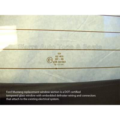 2005-14 Ford Mustang Convertible Soft Top w/ Glass Window - Black Sailcloth