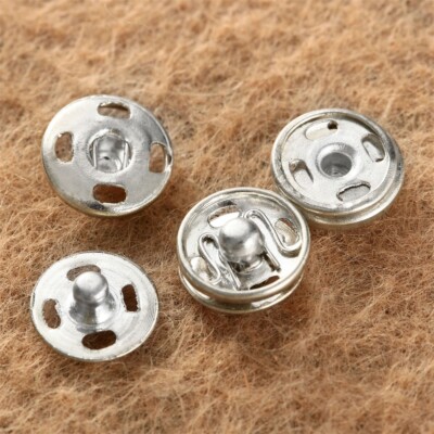 100Pcs 2 Color 10/12/14mm Metal Snap Fasteners Press Button Stud Sewing Crafts