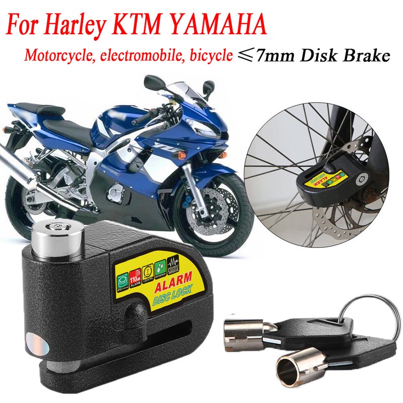 motorcycle brake lock alarm
