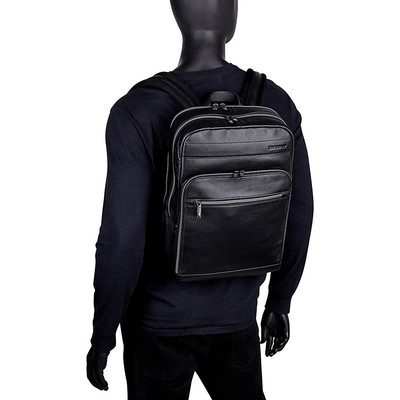 samsonite leather slim backpack