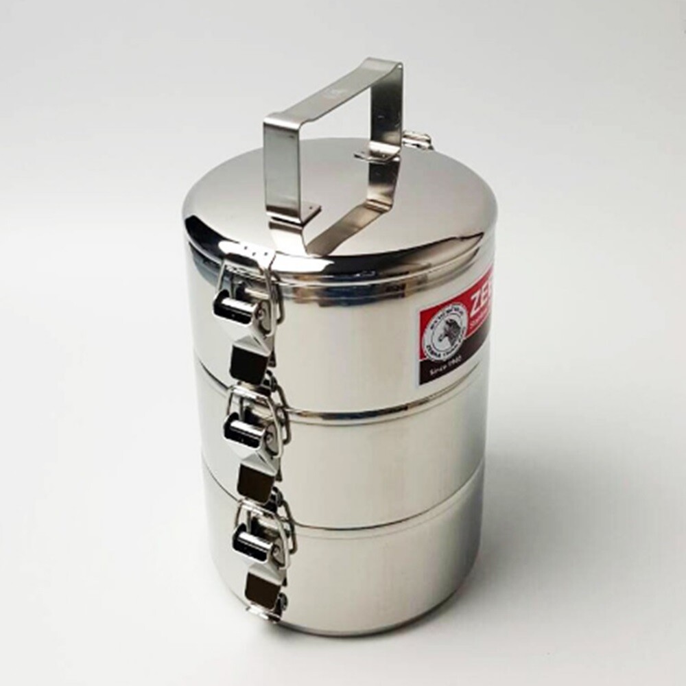 Container Pinto Thai Zebra Brand Stainless Steel Lunch Box 14 cm 3