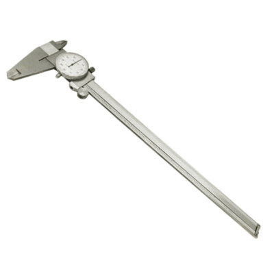 12'' Stainless Steel 4 Way Dial Caliper Shockproof .001'' GRAD Calipers Ruler