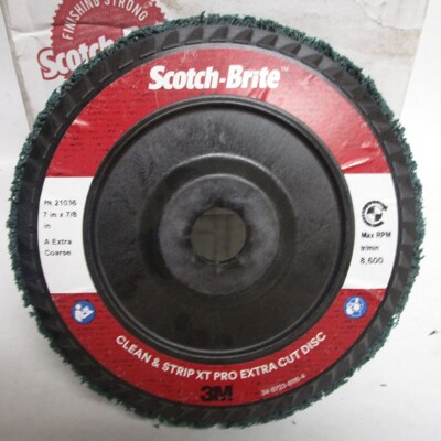 3M SCOTCH-BRITE CLEAN & STRIP XT PRO EXTRA CUT ALUM OXIDE 7''X7/8'' DISC 21036