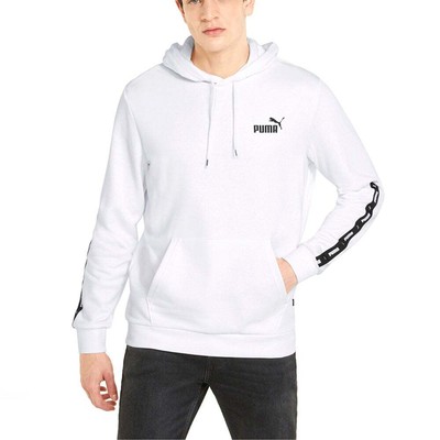 

Puma Essentials+ Tape Pullover Hoodie Мужская белая повседневная верхняя одежда 84738502, Белый