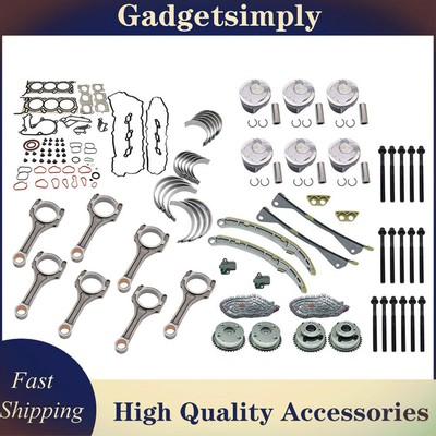 Engine Rebuild Kit - Connecting Rods & Pistons Fits For Sedona 3.3L 2015-2020