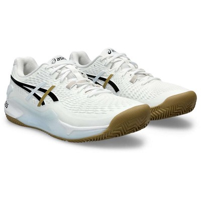 Pre-owned Asics Shoes Tennis Men  Gel-resolution 9 1041a458100 White