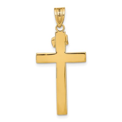 Pre-owned Superdealsforeverything Real 14kt Yellow Gold Inri Crucifix Pendant