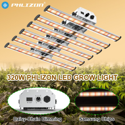  Phlizon 1000W Samsung LED Grow Light 6x6ft Bar Full Spectrum Indoor Lamp Flower