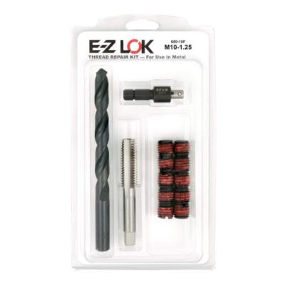 E-Z LOK Thread Repair Kit M10-1.25-10 Self-Locking Steel Inserts w/ Drill, Tap