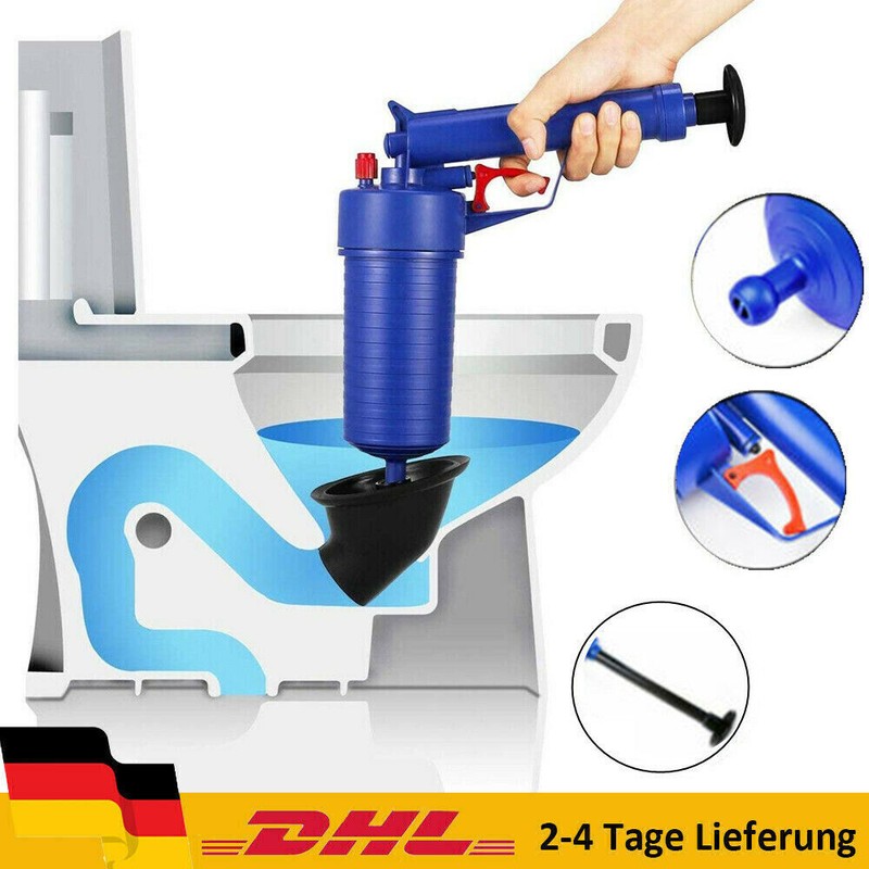 Profi Abflussreiniger Pressluft Rohrreiniger Pumpe Druckluft Rohrreinigung 4 Bar