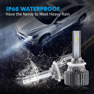 BEVINSEE 880 881 H27 6000K White 6000LM LED Foglight Fog Lights Conversion Bulbs