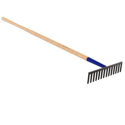 Bon Tool Landscape Rake 33''L Heavy-Duty Steel 14Straight Teeth+Solid Wood Handle
