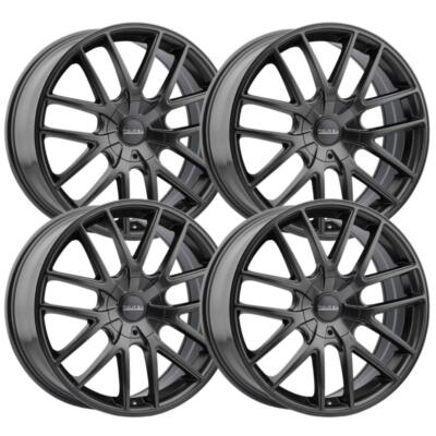 (Set-4) Touren TR60 19x8.5 5x108/5x114.3 40mm Matte Gunmetal Wheels Rims 19 Inch