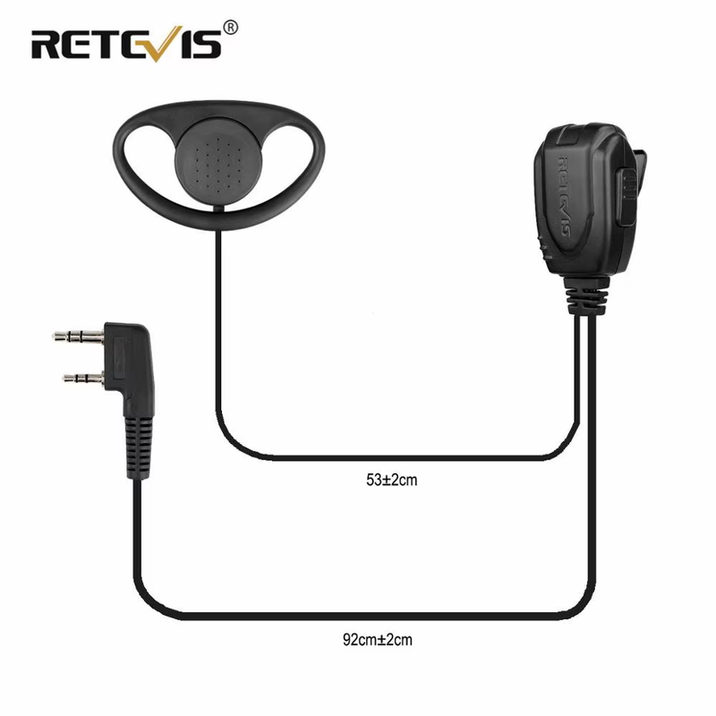 EEK003 RT22 Radio Accessories D-type Earhook Earpiece Walkie Talkie Headphone fo