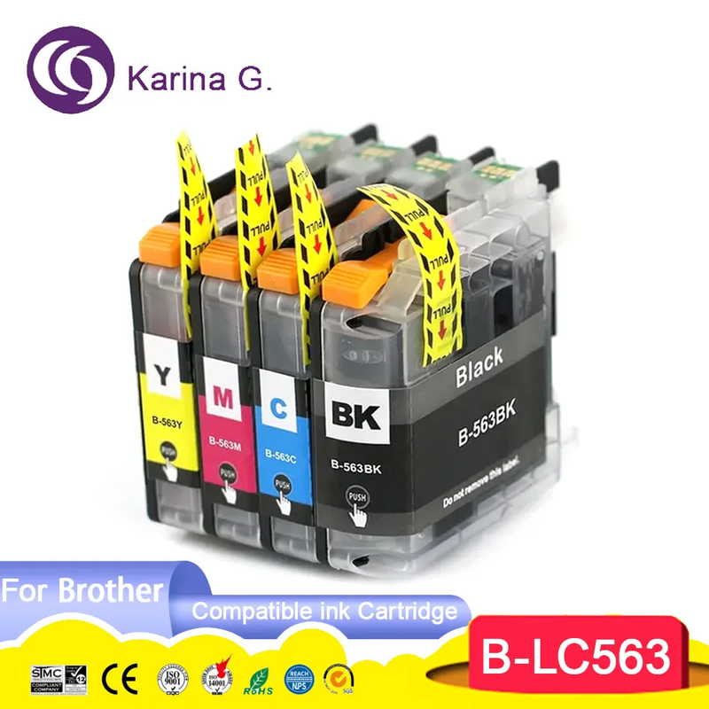 Compatible Ink Cartridge for LC563 LC563BK LC563C LC563M LC563Y Suit for MFC-J2