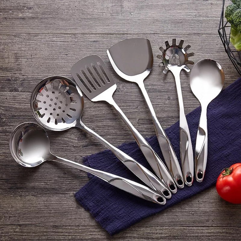 Stainless Steel Wok Spatula 3-Piece Stainless Steel Wok Utensil Set ...